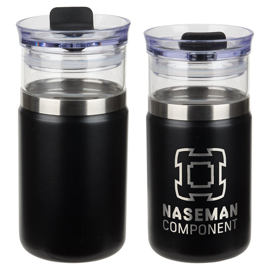 Tamari 12 oz Glass Tumbler & Vacuum Insulated Cooler