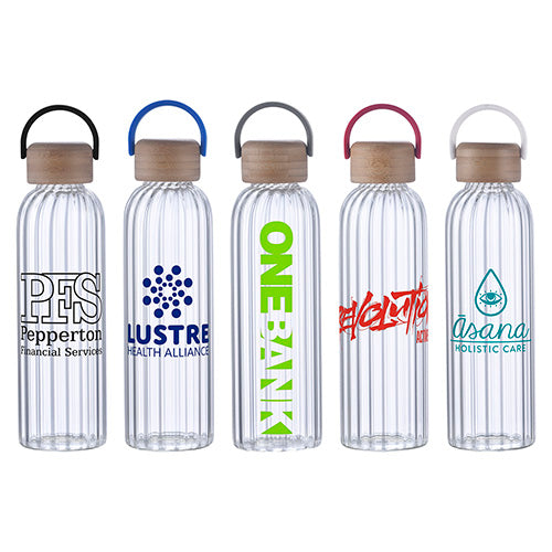 21 oz Glass Bottle w/ Bamboo Lid