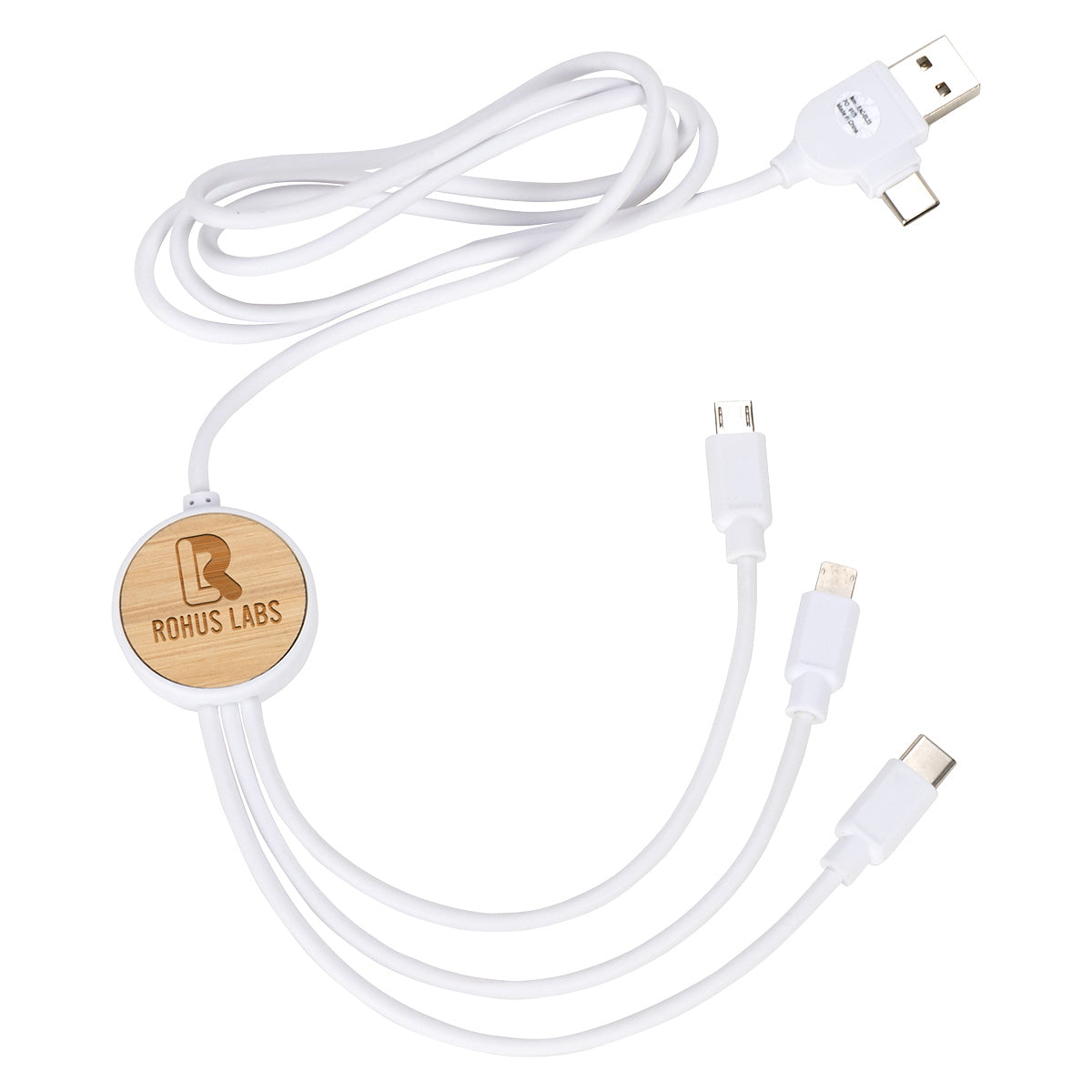 Bamboo 3-in-1 47" Charging Cable