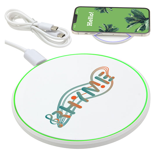 Custom logo Power Ring 15W Wirelesss Charger with Ambient Light