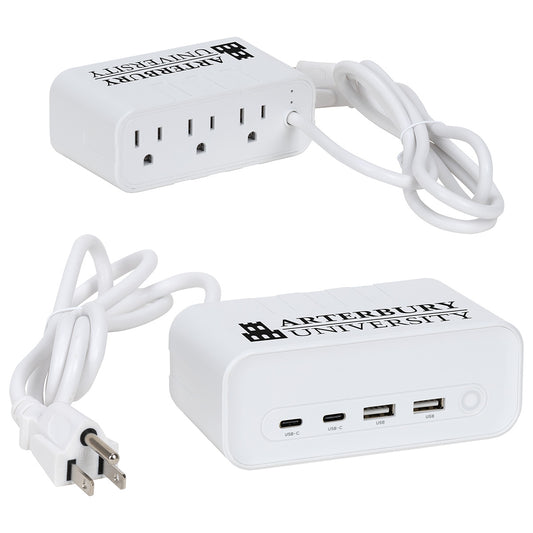 Custom logo Relay 5 Ft. Charging Station with Type-C, USB & AC Outlets