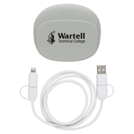 Custom logo Stow 'N Go 4-in-1 60W PD 39" Data & Fast Charging Cable with Silicone Pouch