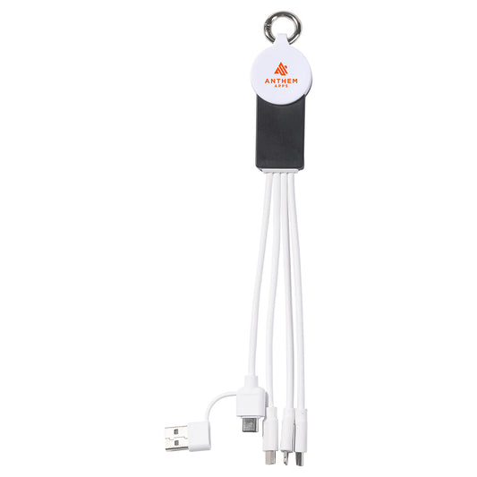 Custom logo Tribute 4-in-1 Charging Cable with Watch Charger