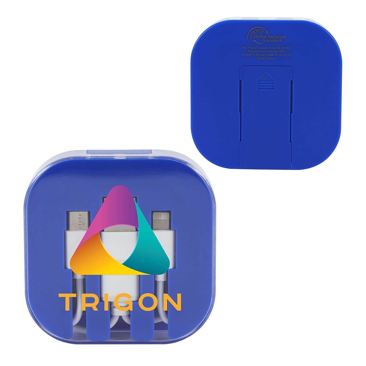 Tetra 4-in-1 Charging Cable With Recycled ABS Case & Built-In Phone Stand