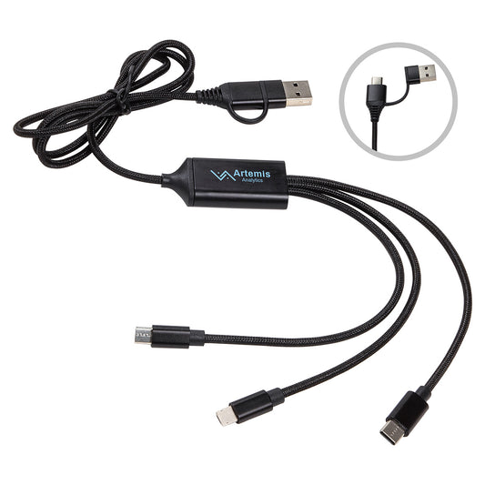 Custom logo Traverse 3-in-1 Charging Cable