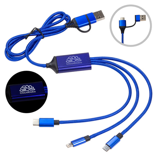 Custom logo Traverse 3-in-1 Charging Cable