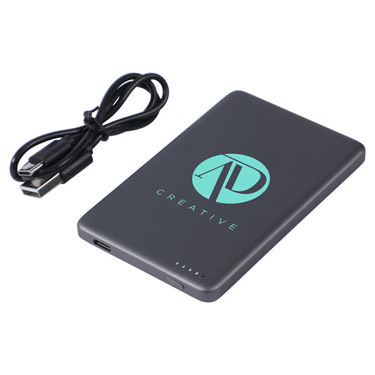 Custom logo Royale Aluminum 5000mAh 20W Power Bank with 15W Magnetic Wireless Charger