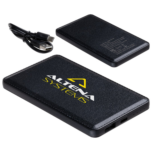 Custom logo Sovereign 4000mAh Wireless Charging Power Bank with Recycled Case