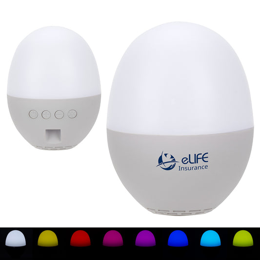 Custom logo Audio Dome Lighted Wireless Speaker with White Noise Sounds