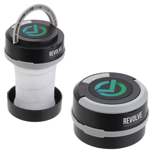 Custom logo Revere Collapsible Lantern + Wireless Speaker