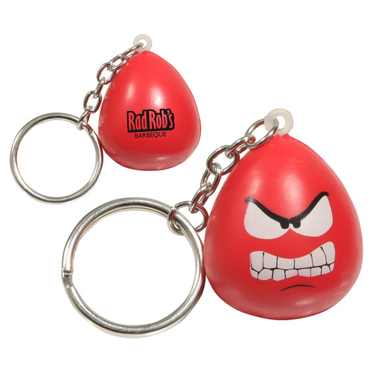Custom logo Mood Maniac Stress Reliever Key Chain-Angry