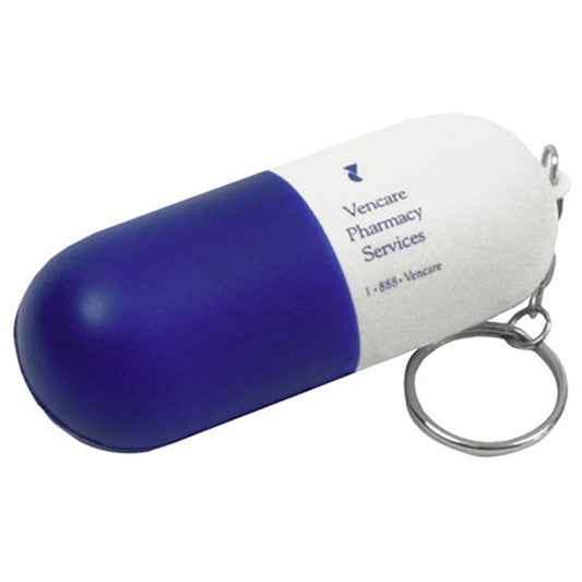 Custom logo Capsule Stress Reliever Key Chain