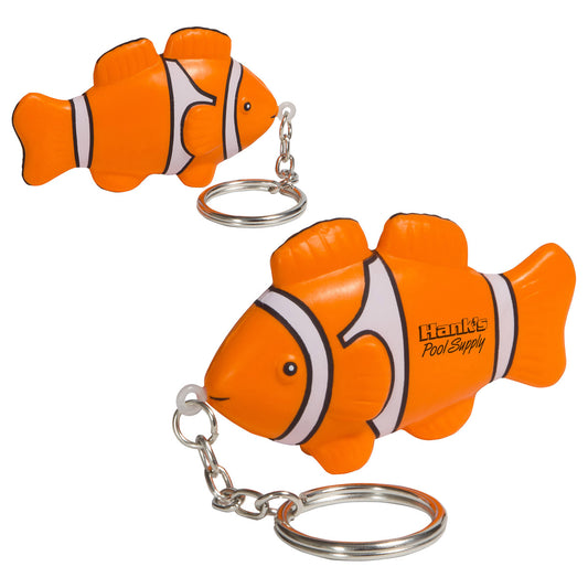 Custom logo Clown Fish Stress Reliever Key Chain