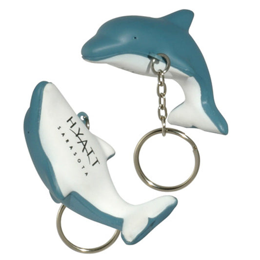 Custom logo Dolphin Stress Reliever Key Chain