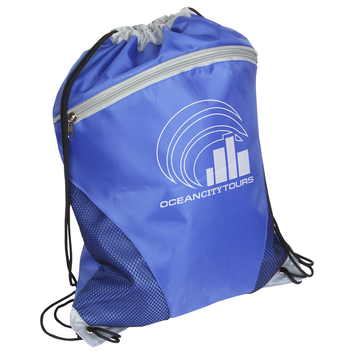 Cyclone Mesh Curve Polyester Drawstring Bag