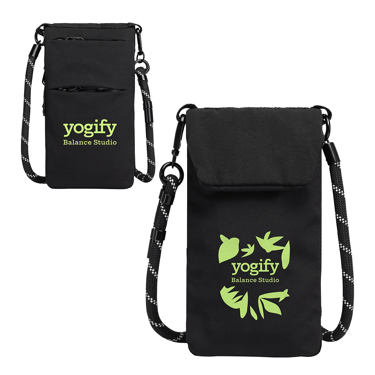 Custom logo Carrel Adjustable Nylon Shoulder Phone Pouch