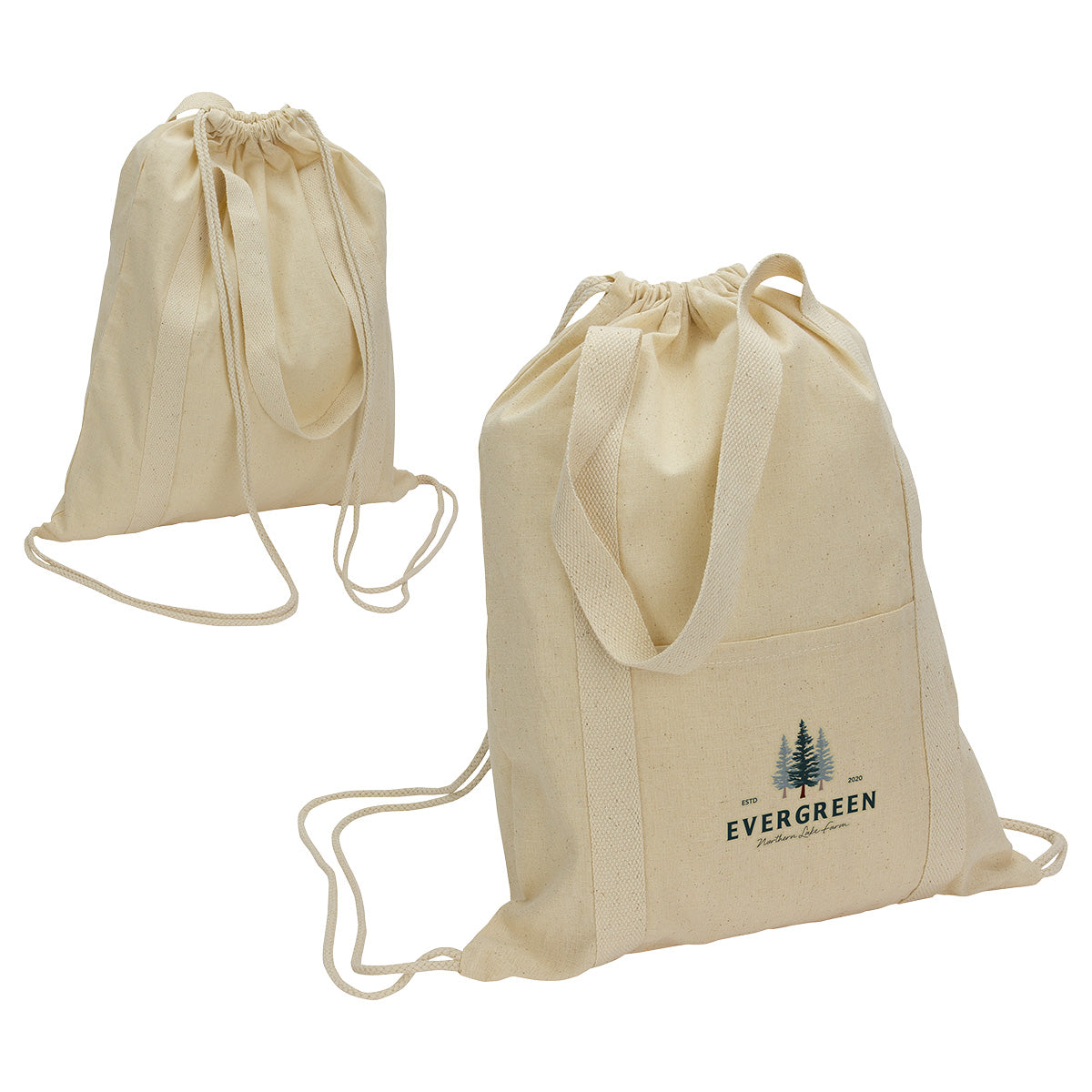 Orion 5 oz 50/50 Recycled Cotton Drawstring Bag