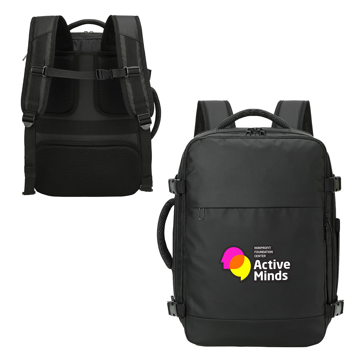 Seneca Hybrid 600D Water Resistant Ripstop Polyester Backpack & Travel Carry-On