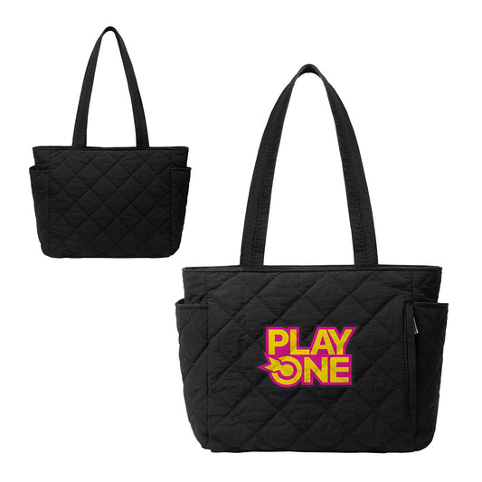Custom logo Villa Quilted Nylon Travel Tote
