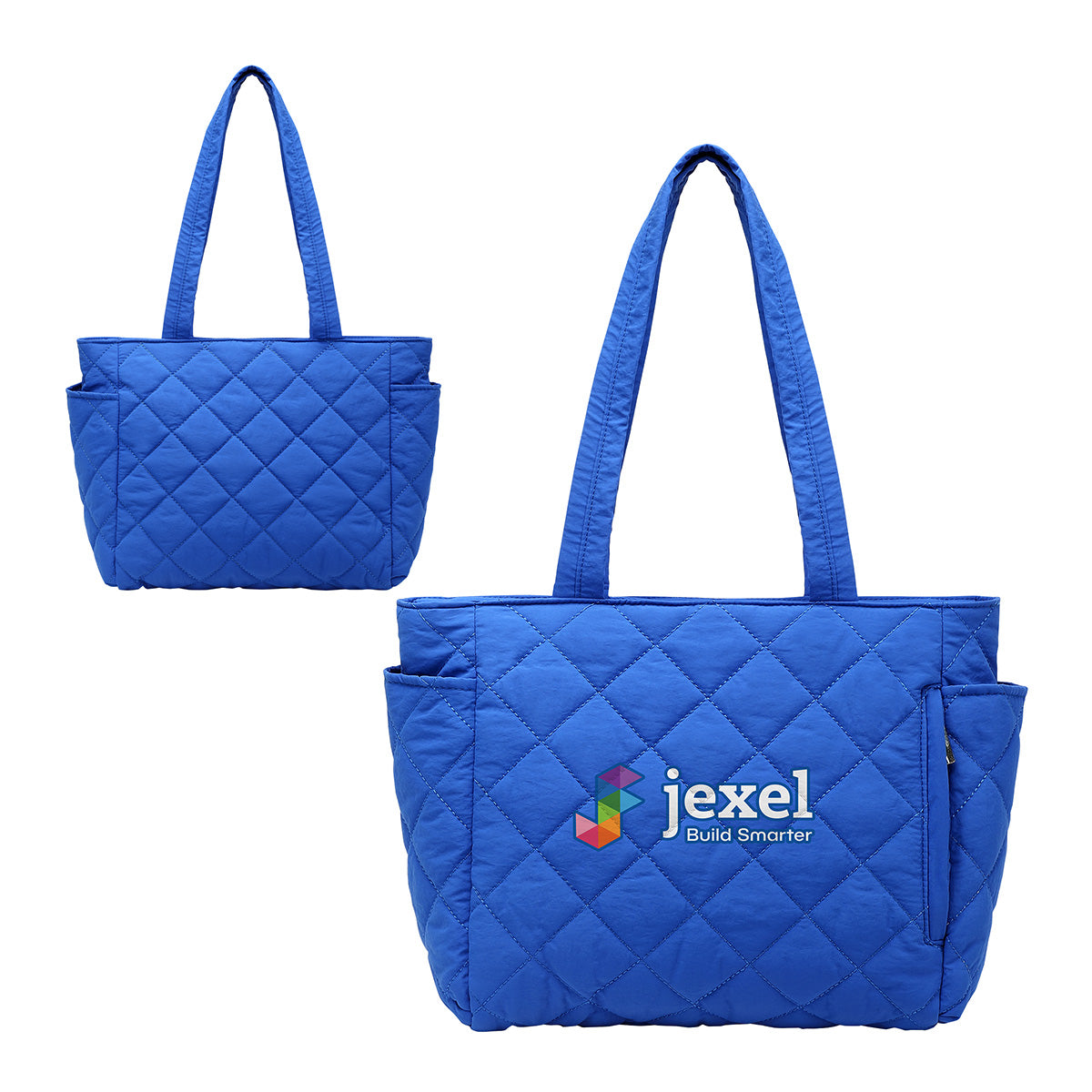 Custom logo Villa Quilted Nylon Travel Tote