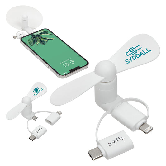 Custom logo 3-in-1 Mini Phone Fan