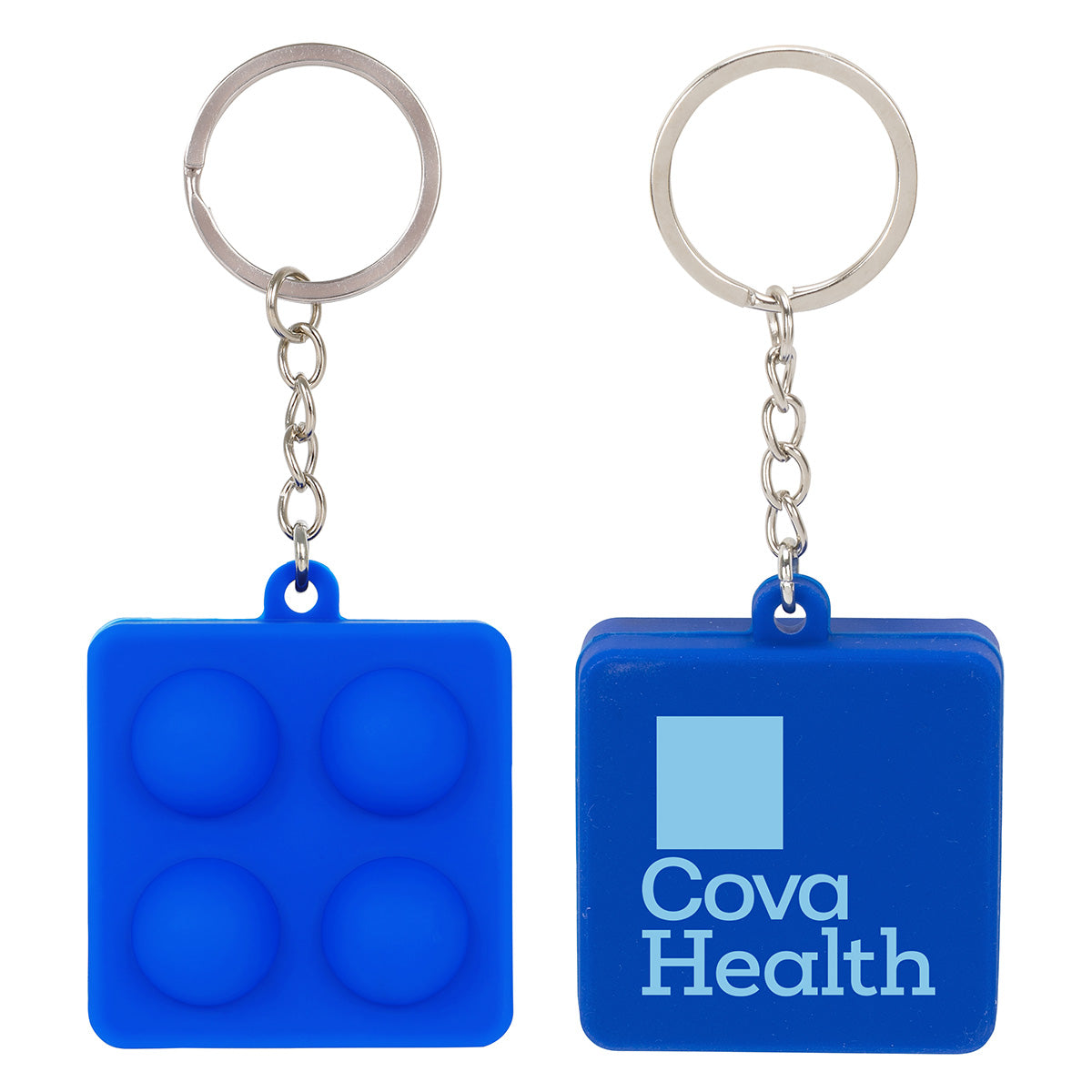 Square Push Pop Key Ring