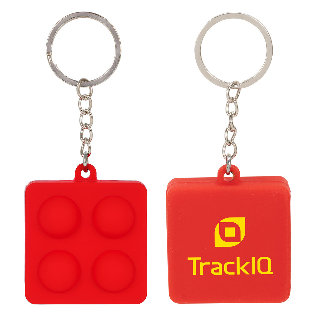 Square Push Pop Key Ring