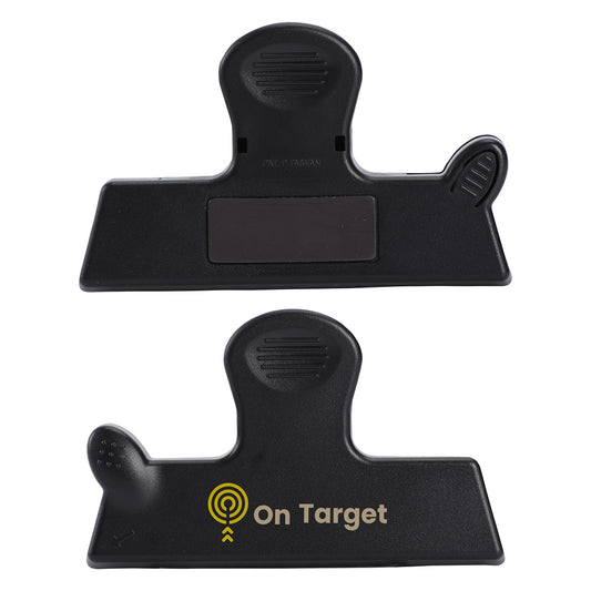 Custom logo Gripper Magnetic Bag Clip with Knife Opener