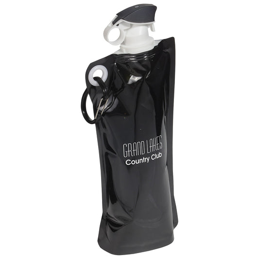 Flip Top Foldable Water Bottle with Carabiner