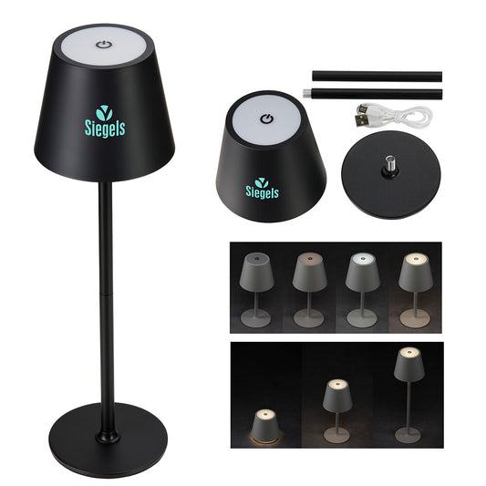 Custom logo Illume Rechargeable Touch-Control Mini Desk Lamp