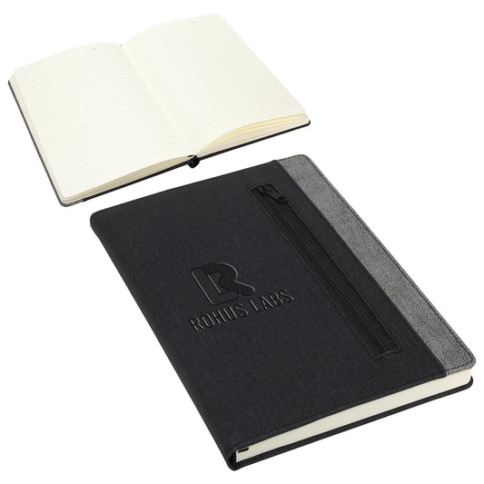 Custom logo Zip-It Pocketed Journal