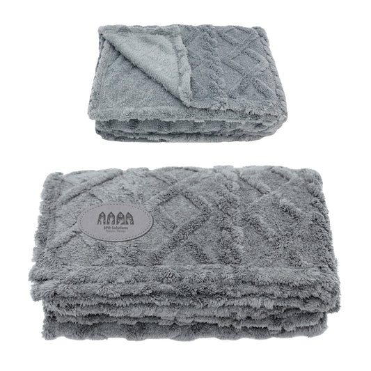 Custom logo Legacy 280GSM RPET Sherpa Fleece Blanket