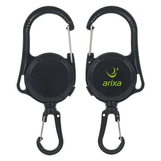 Custom logo Waypoint Retractable & Lockable Dual Carabiner