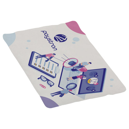 Custom logo Tablet 11" x 7" Microfiber Cleaning Cloth- Full-Color