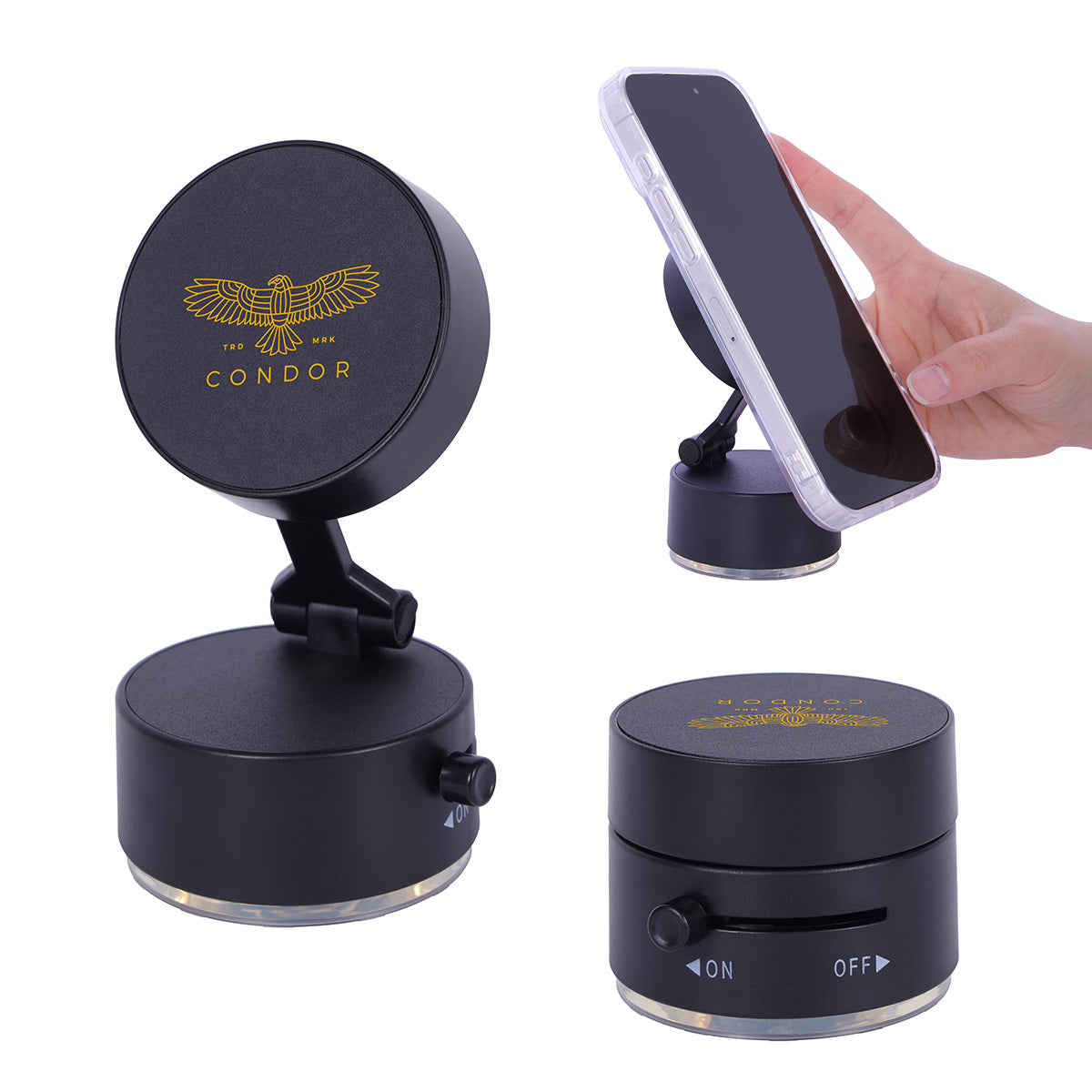 Rivet Portable Magnetic Phone Mount With Suction Cup Base