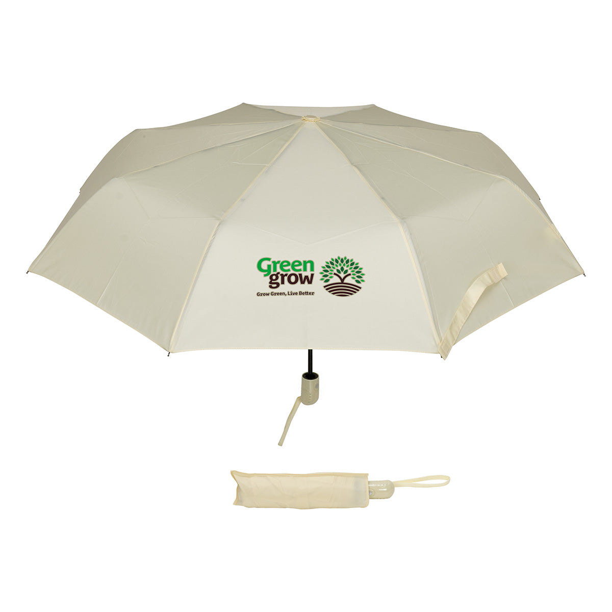 Custom logo Horizon 44" Arc Auto Open + Close Portable Umbrella